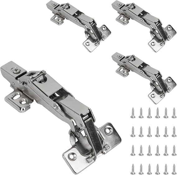 4PCS 165 Degree Soft Close Kitchen Cupboard Hinges Cabinet Hinges