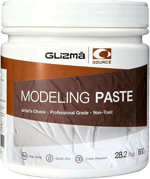 Modeling Paste 28.2 oz /800 g, High-Density Paste for Textured Art and Acrylic Painting, Ideal for Canvas Art, DIY Projects, and 3D Effects