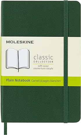 Moleskine Klasik Boş Not Defteri (Softcover elastik kilitli, boyut A6 9 x 14, 192 sayfa) myrte yeşili