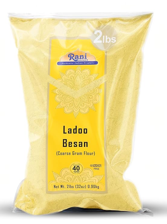 Rani Ladoo Besan (Coarse Gram Flour) 32oz (2lbs) 908g ~ All Natural | Vegan | Gluten Friendly | NON-GMO | Indian Origin
