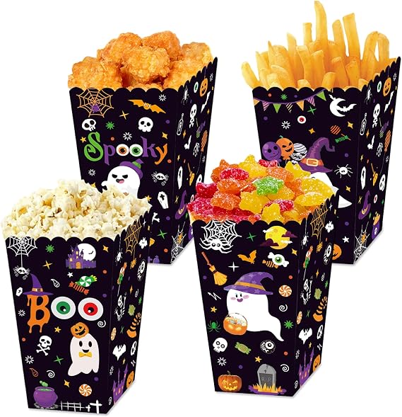 12PCS Boo Popcorn Boxes A Little Boo Is Due Baby Shower Decorations