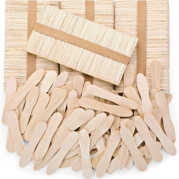 Skylety 4000 Pcs Mini Sample Spoons Wooden Spoon for Ice Cream Dessert, 3"