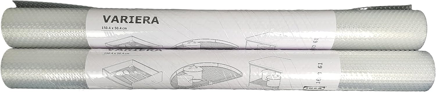 IKEA Variera Shelf Liner Drawer Mat, Clear, 150.4 cm x 50.4 cm, 2 Pack
