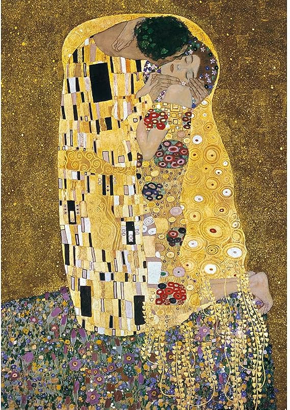 MISITU Jigsaw Puzzles 2000 Pieces for Adults The Kiss by Gustav Klimt Challenging Difficult Puzzles Christmas Birthday Gift Game 39.37 x 27.56 Inches