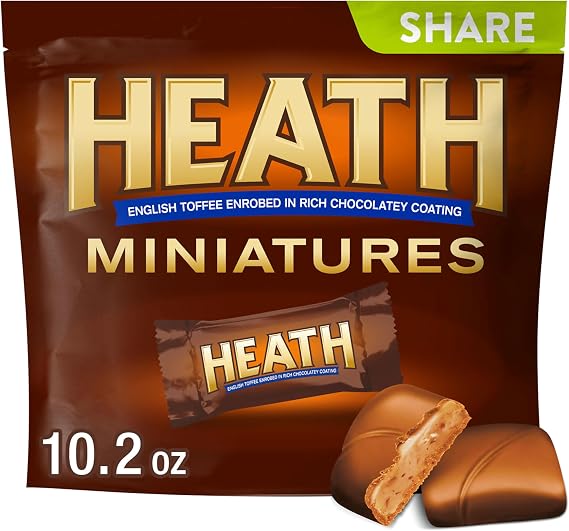 Miniatures Milk Chocolate English Toffee Candy Bars, Individually Wrapped, Gluten Free, 10.2 oz Share Pack