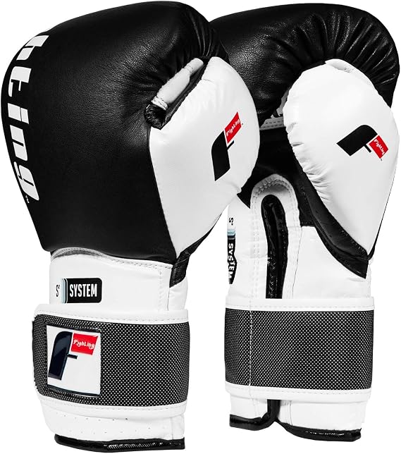 Fighting Sports S2 Gel Power Training Gloves, Black/White, 16 oz