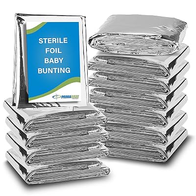 Primacare CSCB-6835 Foil Sterile Baby Bunting, 30 in. x 17.5 in. Pack of 120