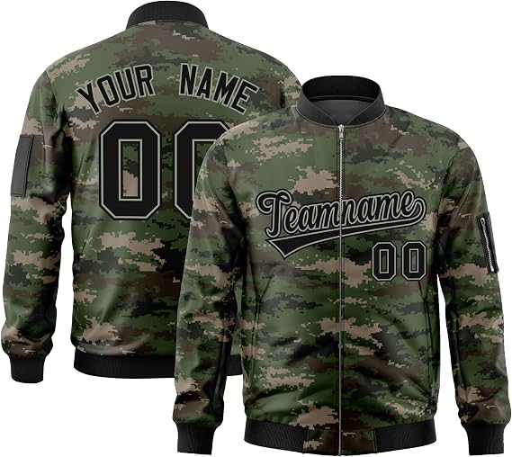 Custom Mens Varisty Jacket Causal Full Zip Windproof Bomber Jackets Personalized Stitched Letterman Baseball Coat