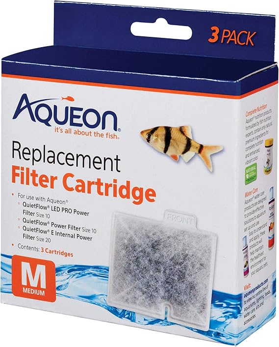 Aqueon Replacement Filter Cartridges Medium, Filter Cartridge, 3-Pack
