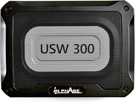In Phase USW300 Underseat Subwoofer | Car Subwoofer with Built in Amplifier | 300W Active Subwoofer Car | Compact Design Under Seat Subwoofer Car | Heavy Duty Durable Construction | Designed in the UK