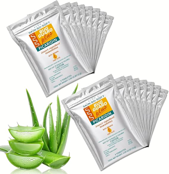 AVON SSS Bug Guard Plus Picaridin Towelettes - DEET Free - 16 Towelettes