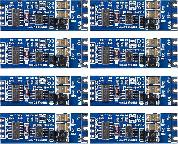 8PCS TTL to RS485 Module, 485 to Serial Port UART Level Mutual Conversion Power Supply Module 3.3V 5V