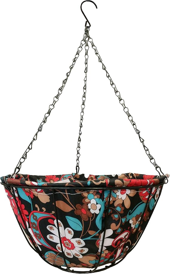 Gardener Select 141422 Hanging Basket with Fabric Coco Liner, 14"