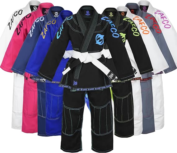 Brazilian Jiu Jitsu, Kids Jiu Jitsu Gi Children BJJ Gi Grappling Kimonos Lightweight White Belt