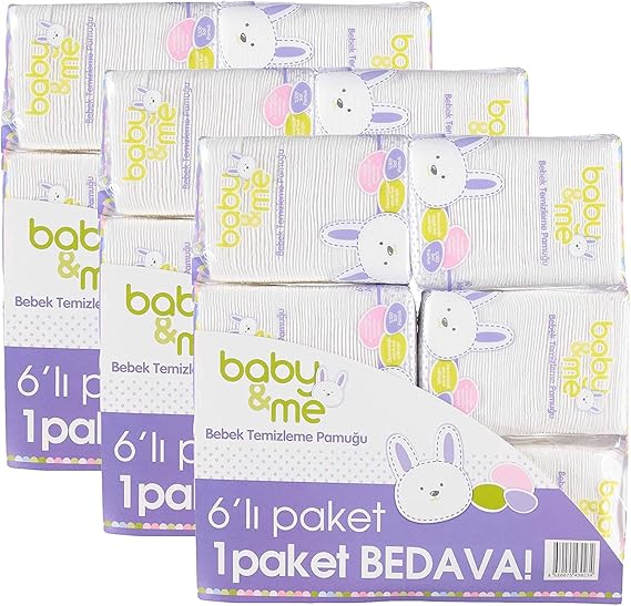 BABY NEWBORN CLEANING COTTON 6x60 PIECES COTTON