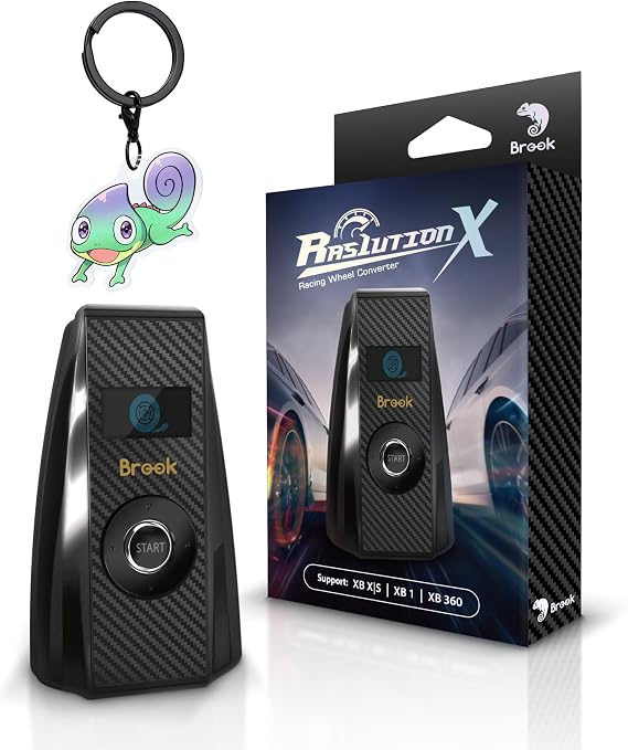 Brook Ras1ution X - Road Bike Converter for Xbox Series X|S Xbox One & Xbox 360 60+ Wheel Support Force Feedback App Control & Exclusive Keyring