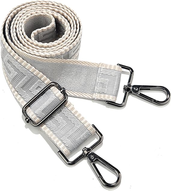 Wide Purse Strap Replacement Crossbody Canvas Shoulder Bag, Universal Adjustable Straps for Bags(55Long)