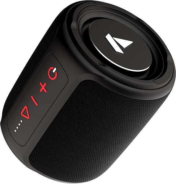 boAt Stone 352/358 Bluetooth Speaker with 10W RMS Stereo Sound, IPX7 Water Resistance, TWS Feature, Up to 12H Total Playtime, Multi-Compatibility Modes, Free Music Streaming on JioSaavn(Raging Black)