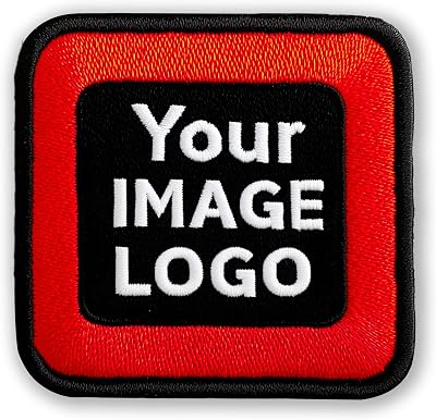 Custom Embroidered Logo Patches - Personalized Iron-On, Sew-On, or Hook & Loop Patches - Custom Image Patch for Apparel, Clothing, Backpacks, Hats, Bags - Gift for Birthdays, Christmas
