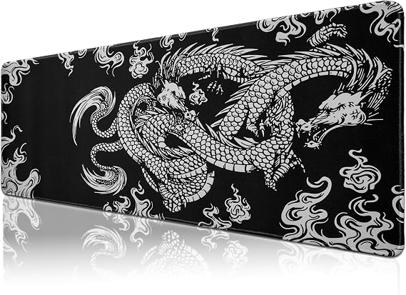 Klasse Pro - 5 Farklı Model Dikişli Kenar 120x60 cm Oyuncu Gaming Mouse Pad (Dragon Knot)