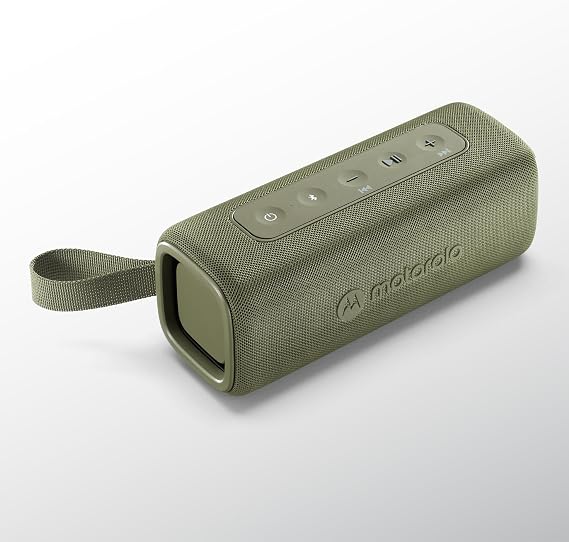 Motorola Sound ROKR 600 Portable Bluetooth Speaker, 6-Hour Playtime, IP67 Water Resistant, Speaker for Home/Outdoors, Compatible with iPhone, Green