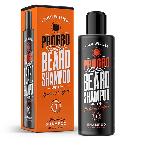 Wild Willies Beard Shampoo for Men - Biotin & Caffeine Anti-Dandruff Wash
