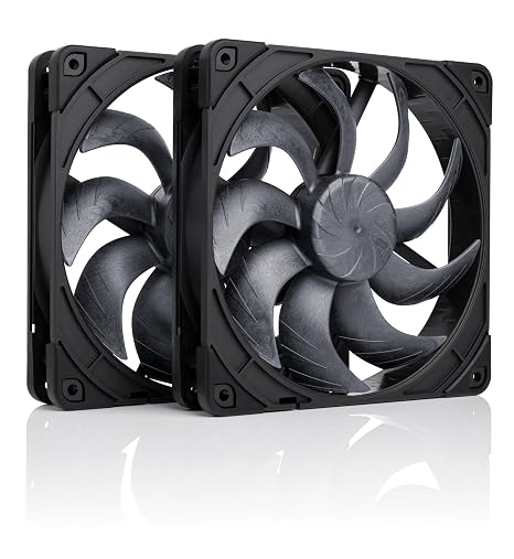 Noctua NF-A14x25 G2 PWM Sx2-PP chromax.Black, High-Performance Quiet Fans