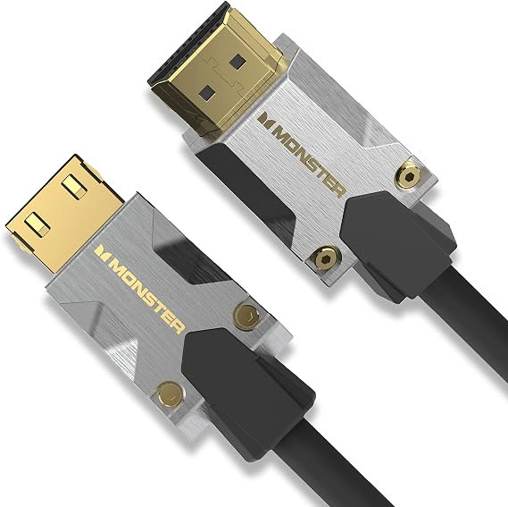 Monster M Series Certified Premium HDMI Cable 2.0, 4K Ultra HD at Refresh Rate, Duraflex Jacket, 3 Layer Shielding, 22.5Gbps - 5 ft