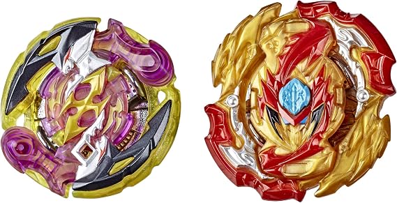 Beyblade Burst Rise Hypersphere Dual Pack Lord Spryzen S5 and Roktavor R5-1 Right/Left-Spin and 1 Right-Spin Battling Top Toy, 8 and Up