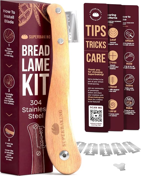 Superbaking Bread Lame with 5 Extra Blades