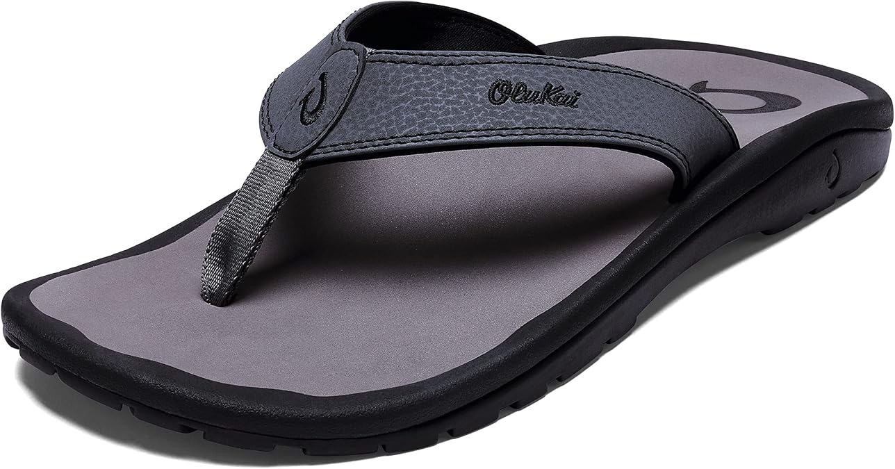 OluKai Ohana Men's Sandals, Water Resistant Flip Flops with Arch Support