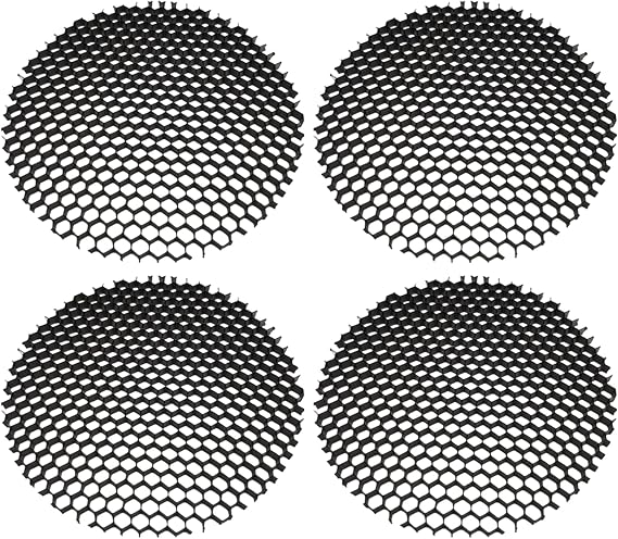 4Pcs Hexagonal Louver Lens, Reducing Brightness and Side Glare Aluminum Honeycomb Lighting Louver for Low Voltage Landscape Lighting, Well Lights Landscape Well Lights