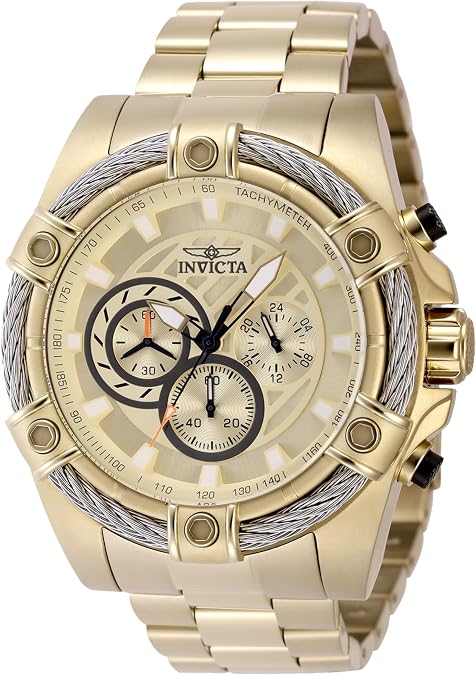 Invicta Bolt Men 52mm Stainless Steel Gold Gold dial VD54 Quartz