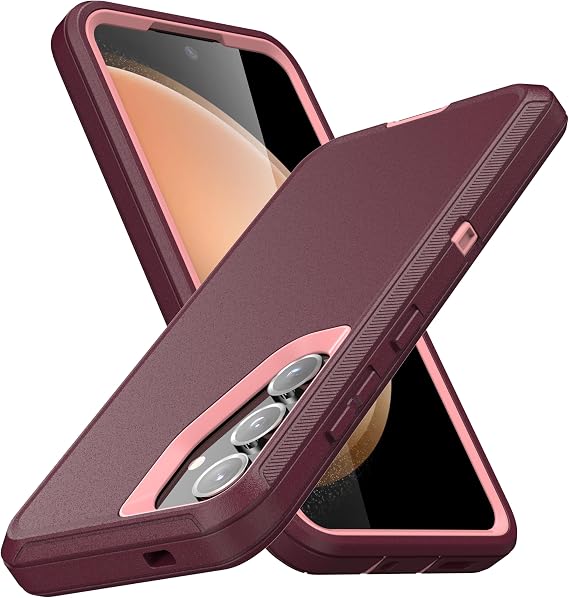 MXX Case Designed for S24 Plus Compatible with S25 Plus/ S24 Plus 3-Layer Super Full Heavy Duty Body Bumper Cover/Shock Protection/Dust Proof, case 5g 2024 (Plum/Pink)