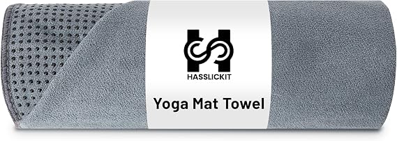 Non Slip Hot Yoga Towel with Grip Dots Sweat Absorbent Microfiber Yoga Mat Towel for Hot Yoga, Pilates, Bikram & Fitness 72"x24" Anti-Slip, Quick-Dry, Machine Washable