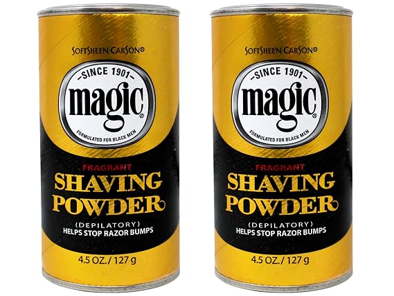 Fragrant Magic Shaving Powder with Fragrance, Helps Stop Razor Bumps, 4.5 OZ - 2 Pack