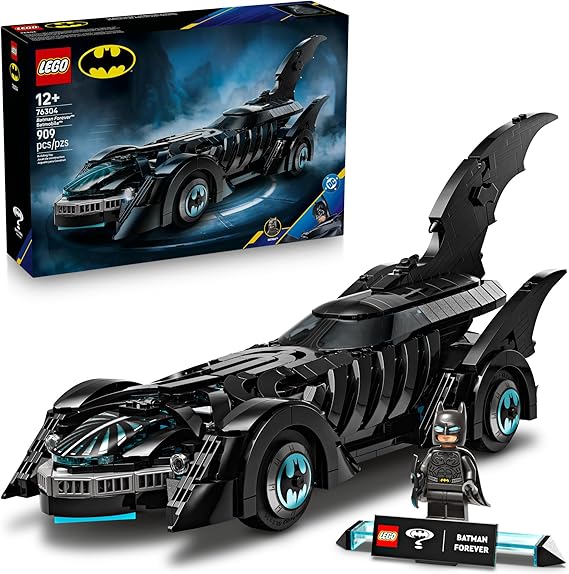 LEGO DC Batman: Batman Forever Batmobile Kids Toy - Building & Learning Toy for Girls & Boys, Ages 12+ Model Car with Minifigure Included - Gift Idea for Birthdays - 76304