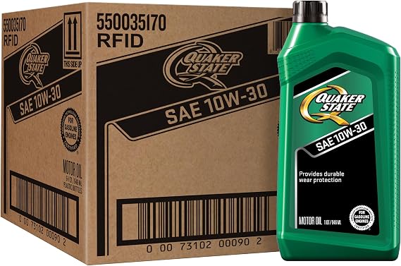 Quaker State Motor Oil, 10W-30, 1 Quart (6 Pack)