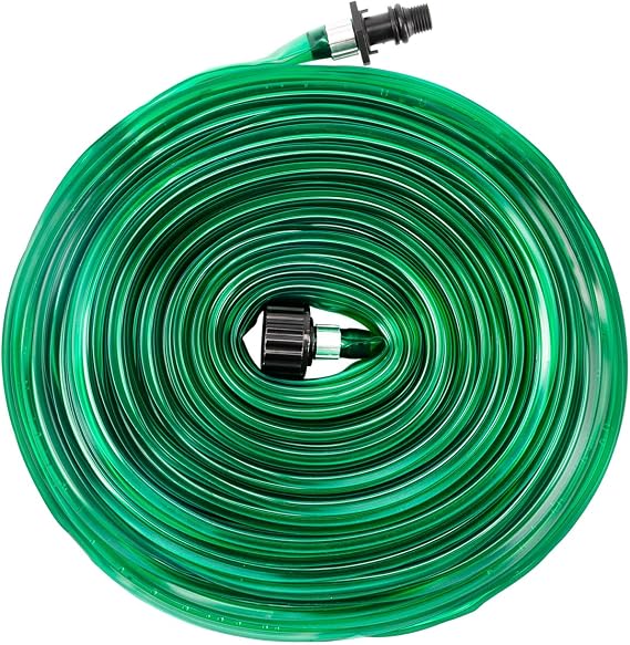 Garden Soaker Hose 75ft for Backyard: 1/2" Heavy Duty Watering Sprinkler - Efficient Irrigation Tubing for Outdoor Lawn Patio Farm
