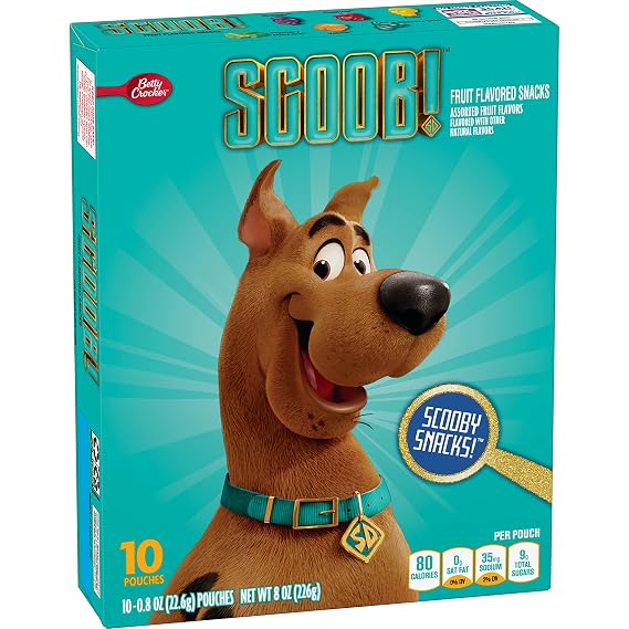 Scooby-Doo Fruit Flavored Snacks, Gluten Free, Kids Snacks, 10 ct, 8 oz