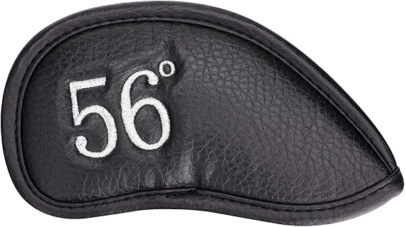 CRAFTSMAN GOLF 1pc or 1 Set Synthetic Leather Black Golf Club Head Cover Wedge Iron Protective Headcover 48 50 52 54 56 58 60 62 Or Custom Any No.