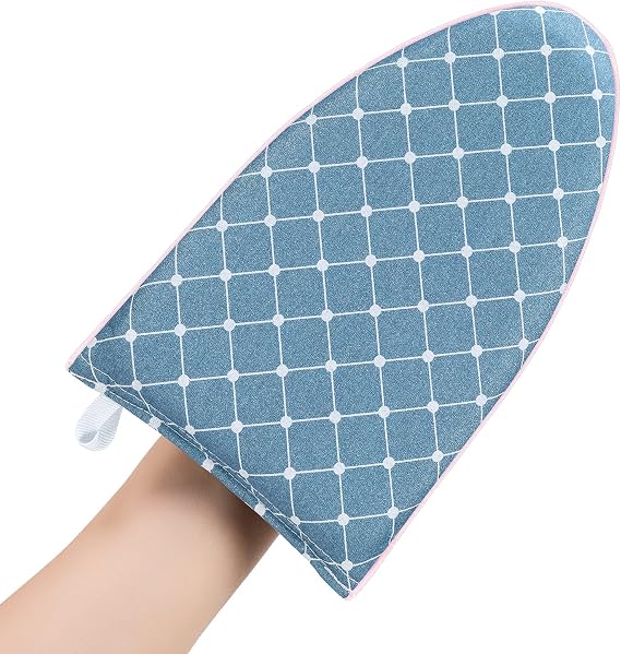 Garment Steamer Ironing Gloves Anti Steam Glove Heat Resistant Garment Steamer Mitt, Garment Steam Accessories for Clothes,Blue