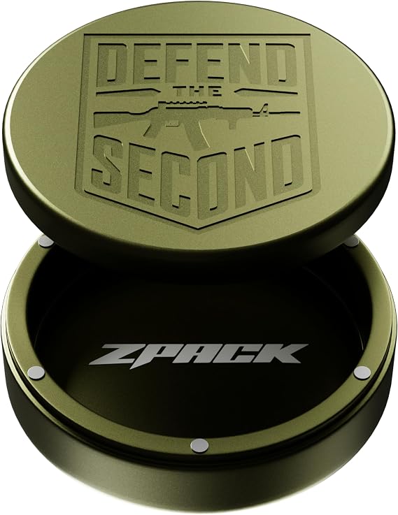ZPACK Zyn Metal Can | Metal Pouch Can | Premium Aircraft-Grade Aluminum Container with Magnetic Closure | Slim EDC Pocket Tin | Carved Engraved Design | Gift for Him (Forest Green)