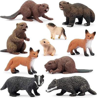 Toymany 10pc Woodland Animal Figures Set - Realistic Forest Creatures for Educational Fun & Gifts - Kids, Toddlers, Birthday, Christmas