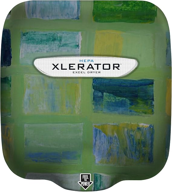 XLERATOR Custom Cover Hand Dryer Evergreen XL-SI Automatic High Speed Hand Dryer with Electrostatic HEPA Filtration (eHEPA), Designed by Artists from Humanity Teen Artists, 110/120V
