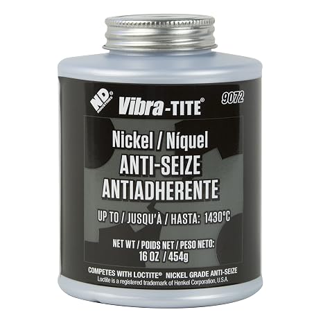 Vibra-TITE 90726 Nickel Anti-Seize Lubricant Compound, 16 oz Jar with Brush