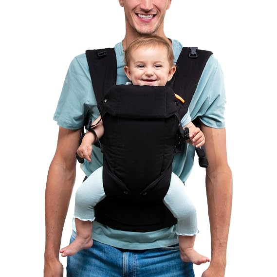Beco Gemini Baby Carrier Newborn to Toddler, 7-35 lbs, Metro Black