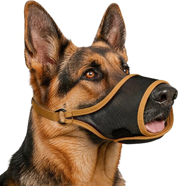 LUCKYPAW Dog Muzzle for Large Medium Small Dogs German Shepherd Labrador