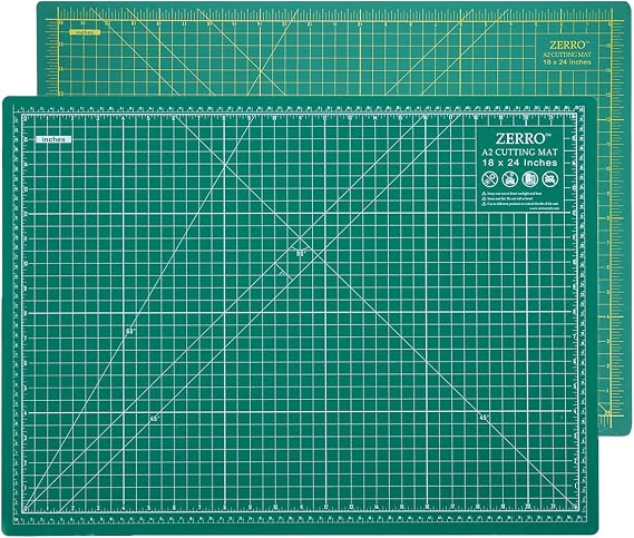 ZERRO Cutting Mat 18" x 24", Self Healing Sewing Mat Double Sided