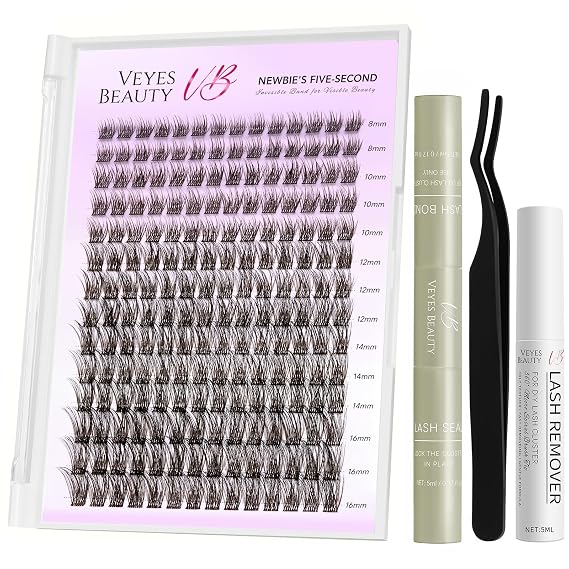 VEYESBEAUTY Brown Lash Clusters Kit Newbie's Five-Second Series Dreamy lash